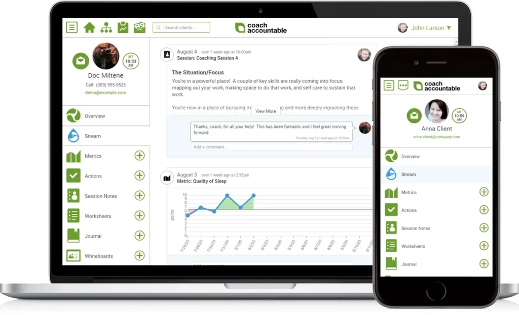 Coach Accountable Software Platform