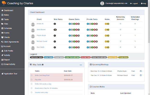 Coaching Lobby  Screenshot of the Online Coaching Software Platform - Review 2023