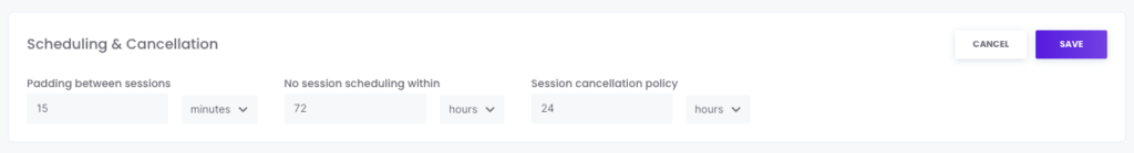 Scheduling & Cancellation Feature