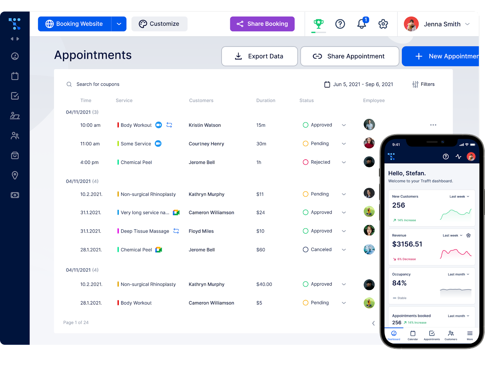 appointments in Trafft - business plan