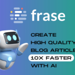 Frase AI review demo content creation banner - decorative