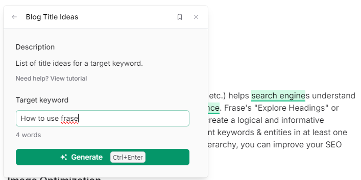 Add Target Keyword 