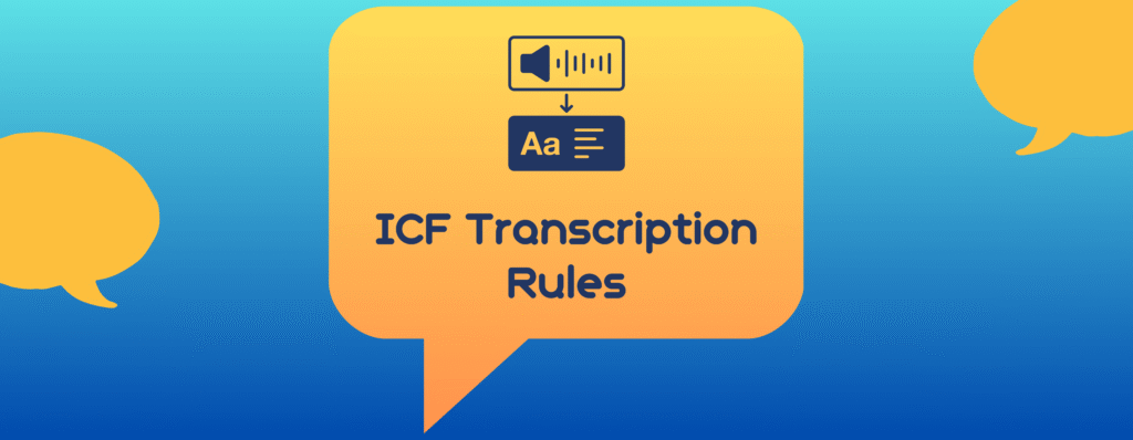 ICF Certification ICF Transcription Rules - decorative banner