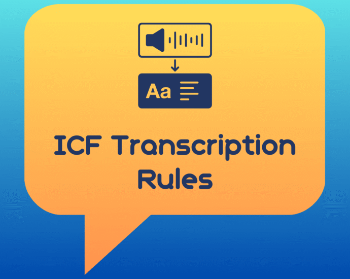 ICF Certification ICF Transcription Rules - decorative banner