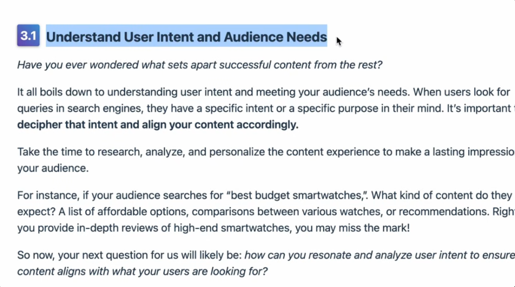 RankMath Before and After example for Intent for AI visibility for coaches - BEFORE