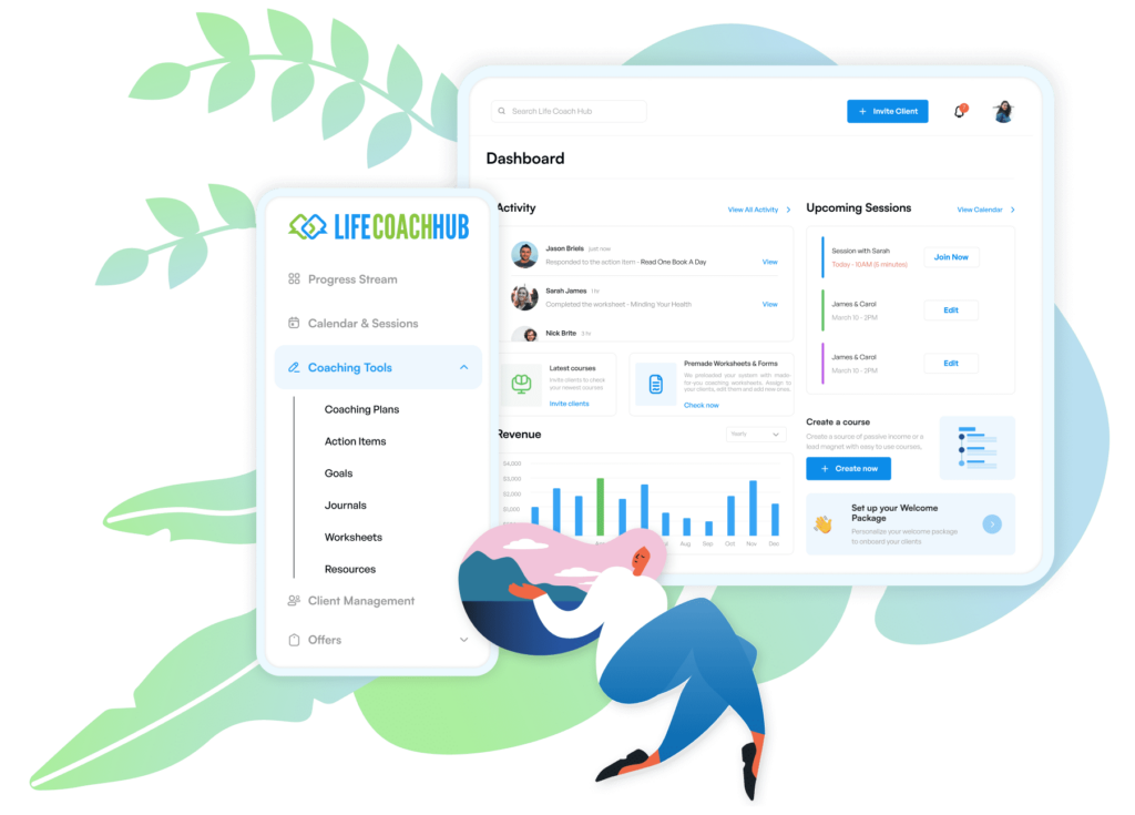 LifeCoachHub Screenshot of the Online Coaching Software Platform - Review 2026