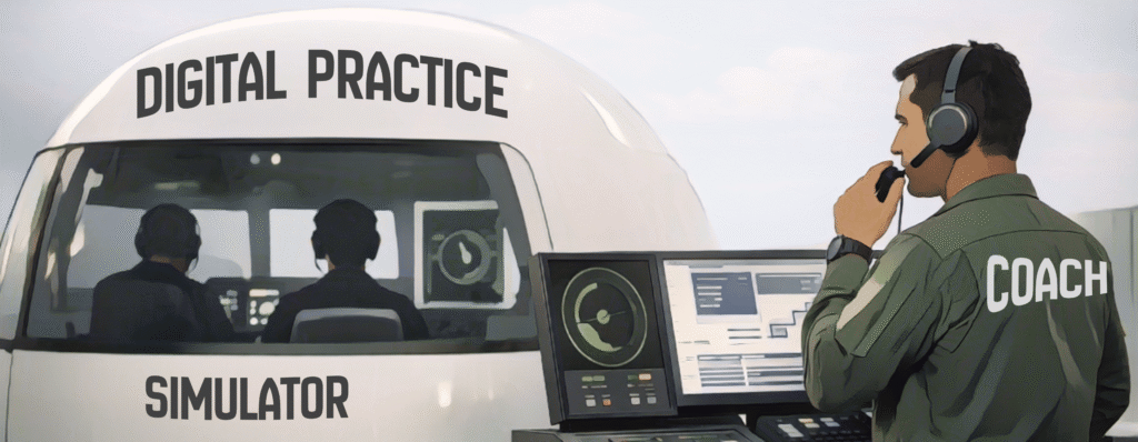 hybrid coaching model using ai digital practice - decorative banner image