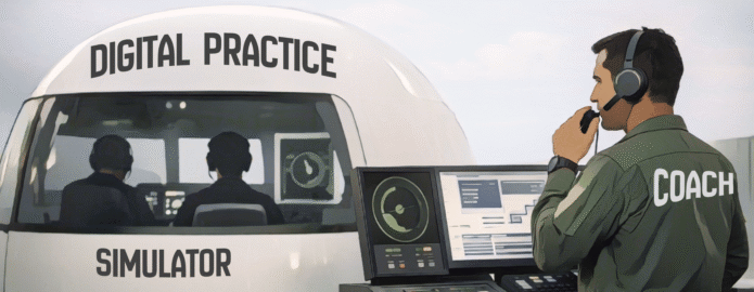 hybrid coaching model using ai digital practice - decorative banner image