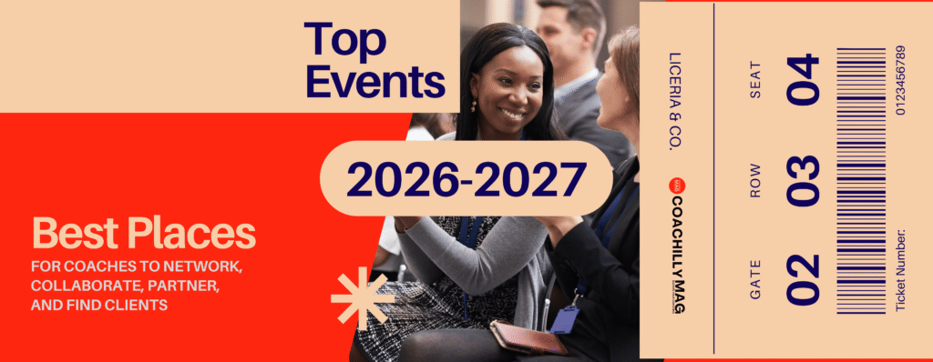 Coaches attending  coaching industry events in 2026 and 2027 - decorative banner