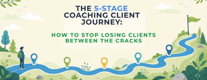 5-stage coaching client journey diagram by Life Coach Hub